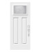 Steel Single Door Victoria Shaker (3P) Style - Alys V-Groove Glass (22" x 14-7/16")