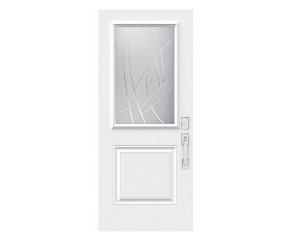 Steel Single Door London (2P) Style - Alys V-Groove (22" x 36")