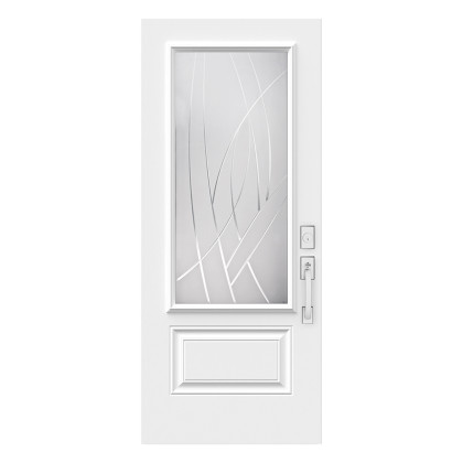 Steel Single Door Orleans (2P) Style - Alys V-Groove (22" x 48")