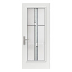 Steel Single Door Flush - Arima Glass (22" x 64")