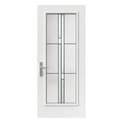 Steel Single Door Flush - Arima Glass (22" x 64")