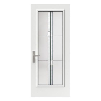 Steel Single Door Flush - Arima Glass (22" x 64")