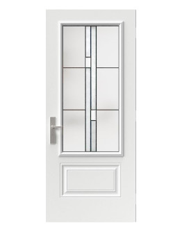 Steel Single Door Orleans (2P) Style - Arima Glass (22" x 48")