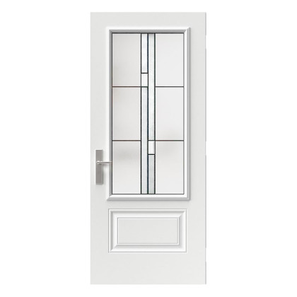 Steel Single Door Orleans (2P) Style - Arima Glass (22" x 48")