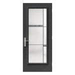 Steel Single Door Flush - Belmont Glass (22" x 64")