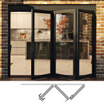 Rail and Stile Bi-Folding Door - 3R (3 panels moving right). Available: 74-1/2" - 122-1/2" in Width and 36" - 110" in Height