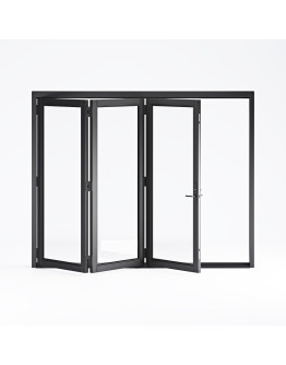 BFRNS-FR-3L (3 panels moving left) - Rail and Stile Bi-Folding Door 