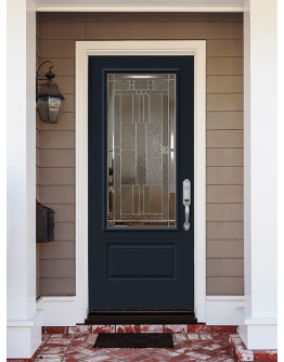 Steel Single Door Orleans (2P) Style - Cachet Glass (22" x 48")