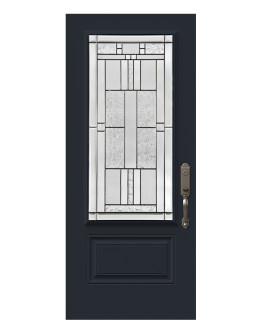 Steel Single Door Orleans (2P) Style - Cachet Glass (22" x 48")