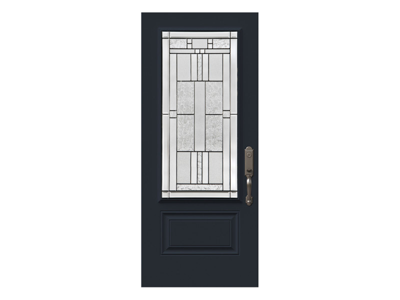 Steel Single Door Orleans (2P) Style - Cachet Glass (22" x 48")