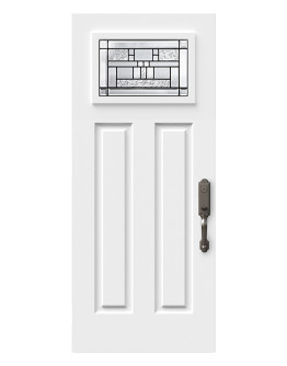 Steel Single Door Victoria Shaker (3P) Style - Cachet Glass (22" x 14-7/16")