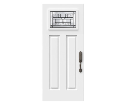 Steel Single Door Victoria Shaker (3P) Style - Cachet Glass (22" x 14-7/16")