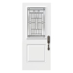 Steel Single Door London (2P) Style - Cachet Glass (22" x 36")