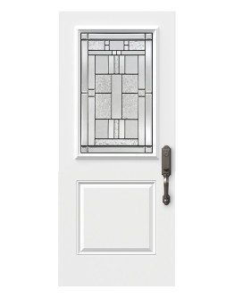 Steel Single Door London (2P) Style - Cachet Glass (22" x 36")