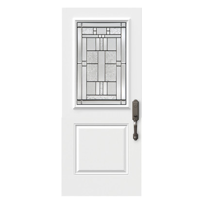Steel Single Door London (2P) Style - Cachet Glass (22" x 36")