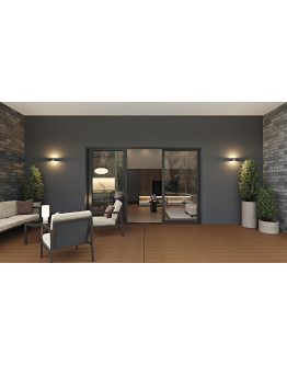 Capri 3 Panels - Vinyl Sliding Door - ORO or OLO / LOO or OOR with Sliding Screen (Included). Available: 89", 107", 143" in Width and up to 95-1/4" in Height