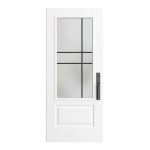 Steel Single Door Orleans (2P) Style - Equation Glass (22" x 48")