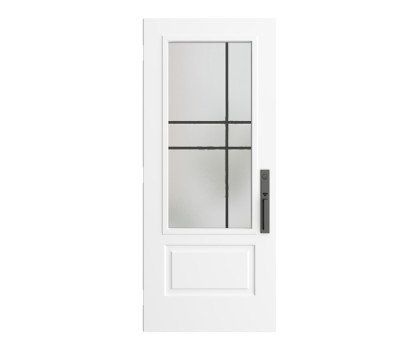 Steel Single Door Orleans (2P) Style - Equation Glass (22" x 48")