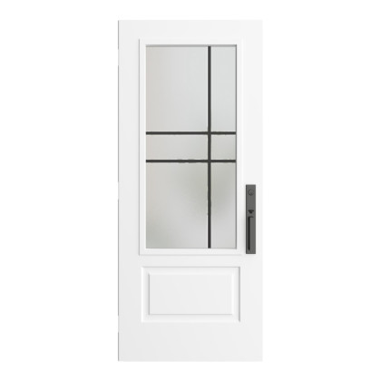 Steel Single Door Orleans (2P) Style - Equation Glass (22" x 48")