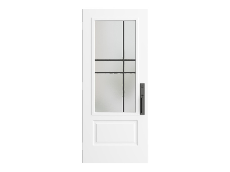 Steel Single Door Orleans (2P) Style - Equation Glass (22" x 48")
