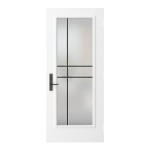 Steel Single Door Flush - Equation Glass (22" x 64")