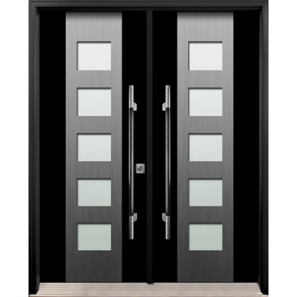 AV-17 Double Entry Door (with Sandblasted Door Glass)