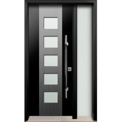 AV-17 Single Entry Door with One Sidelite Right (with Sandblasted Door Glass)