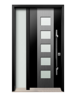 AV-17 Single Entry Door with One Sidelite Left  (with Sandblasted Door Glass)