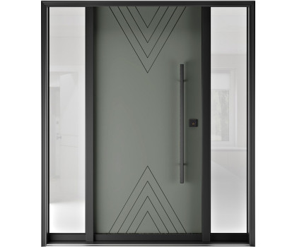 FR20 New 9 - Single Entry Doors with two Sidelites 