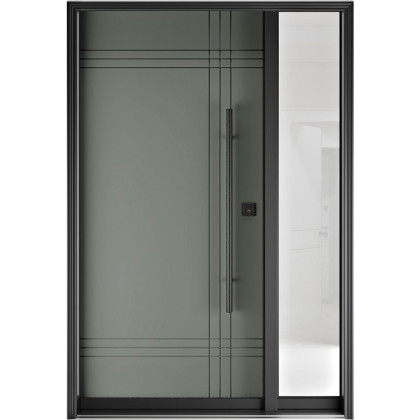 FR20 New 10 - Single Entry Door with Sidelite Right 