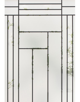 Steel Single Door Flush - Louisbourg Glass (22" x 64")
