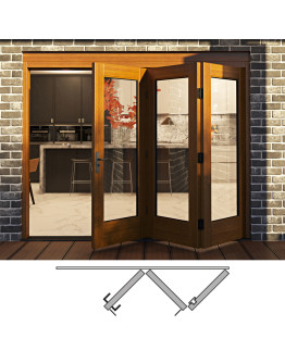 Flush Glazed Bi-Folding Door: 3R (3 panels moving right)
