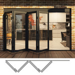 Rail and Stile Bi-Folding Door - 4L (4 panels moving left). Available: 98-1/2" - 162-1/2" in Width and 36" - 110" in Height