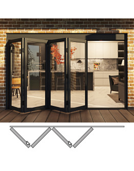 Rail and Stile Bi-Folding Door - 4L (4 panels moving left)