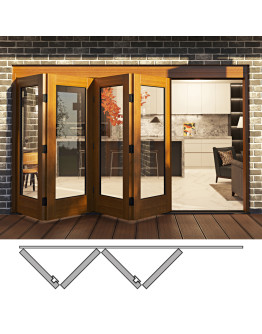 Flush Glazed Bi-Folding Door: 4L (4 panels moving left)