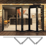 Rail and Stile Bi-Folding Door - 4R (4 panels moving right). Available: 98-1/2" - 162-1/2" in Width and 36" - 110" in Height