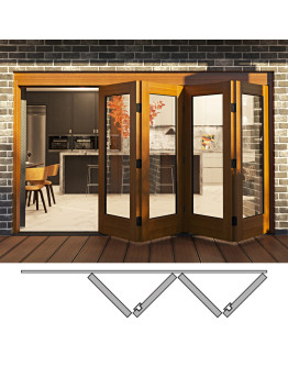 Flush Glazed Bi-Folding Door: 4R (4 panels moving right)