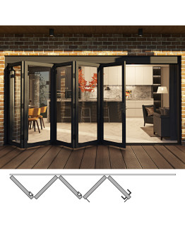 Rail and Stile Bi-Folding Door - 5L (5 panels moving left)