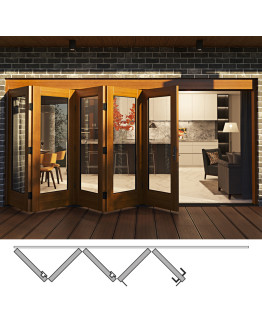 Flush Glazed Bi-Folding Door: 5L (5 panels moving left)  