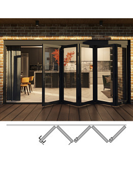 Rail and Stile Bi-Folding Door - 5R (5 panels moving right)