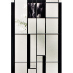 Steel Single Door Flush - Onyx Glass (22" x 64")