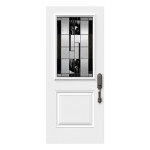 Steel Single Door London (2P) Style - Onyx Glass (22" x 36")