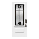 Steel Single Door Orleans (2P) Style - Onyx Glass (22" x 48")