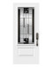 Steel Single Door Orleans (2P) Style - Onyx Glass (22" x 48")