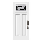 Steel Single Door Victoria Shaker (3P) Style - Onyx Glass (22" x 14-7/16")