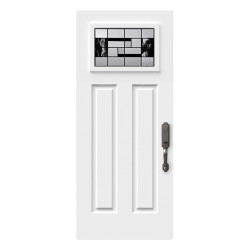 Steel Single Door Victoria Shaker (3P) Style - Onyx Glass (22" x 14-7/16")