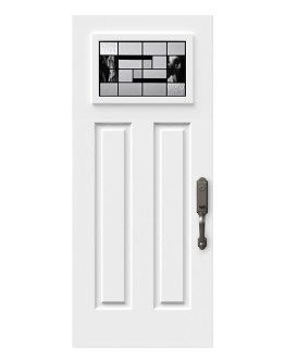 Steel Single Door Victoria Shaker (3P) Style - Onyx Glass (22" x 14-7/16")