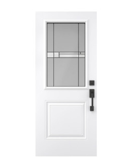 Steel Single Door London (2P) Style - Prism Glass (22" x 36")