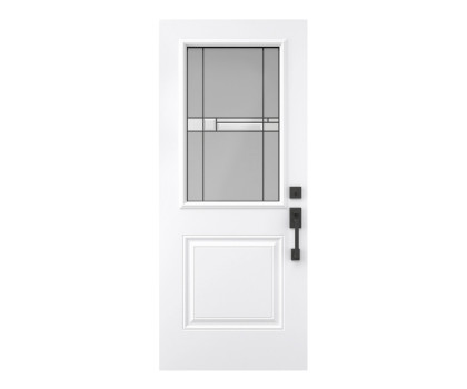 Steel Single Door London (2P) Style - Prism Glass (22" x 36")