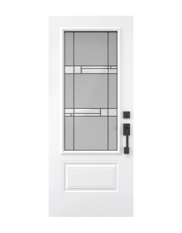 Steel Single Door Orleans (2P) Style - Prism Glass (22" x 48")